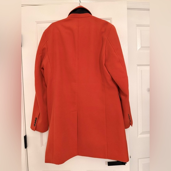 INC-Red Hot Sauce Button Down Overcoat Large - Picture 3 of 10